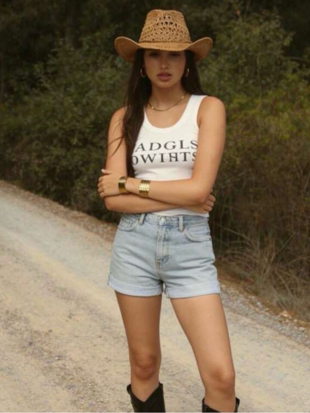 New Twig & arrow  Brown Woven Sun Hat with Daisy Charm